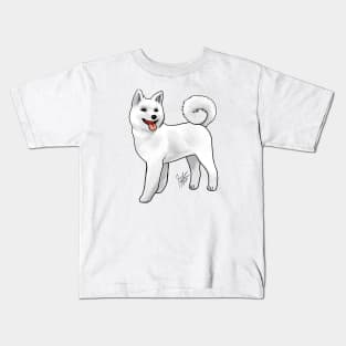 Akita - Light-Faced White Kids T-Shirt